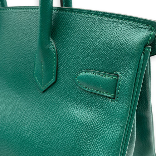 Birkin 30 Malachite in Epsom, Gold hardware