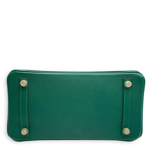 Birkin 30 Malachite in Epsom, Gold hardware