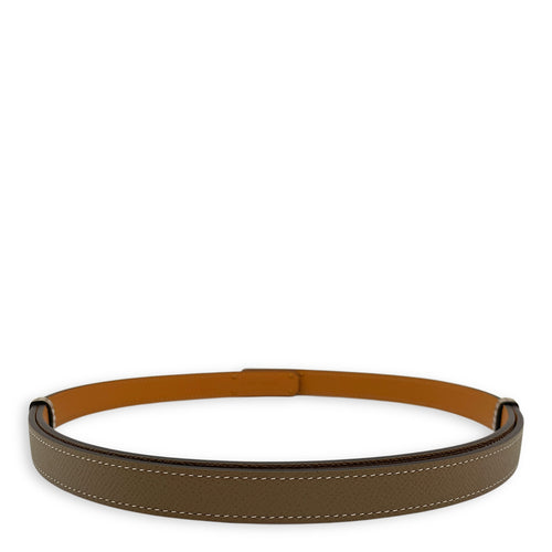 Kelly 18 Etoupe Belt in Epsom, Gold hardware