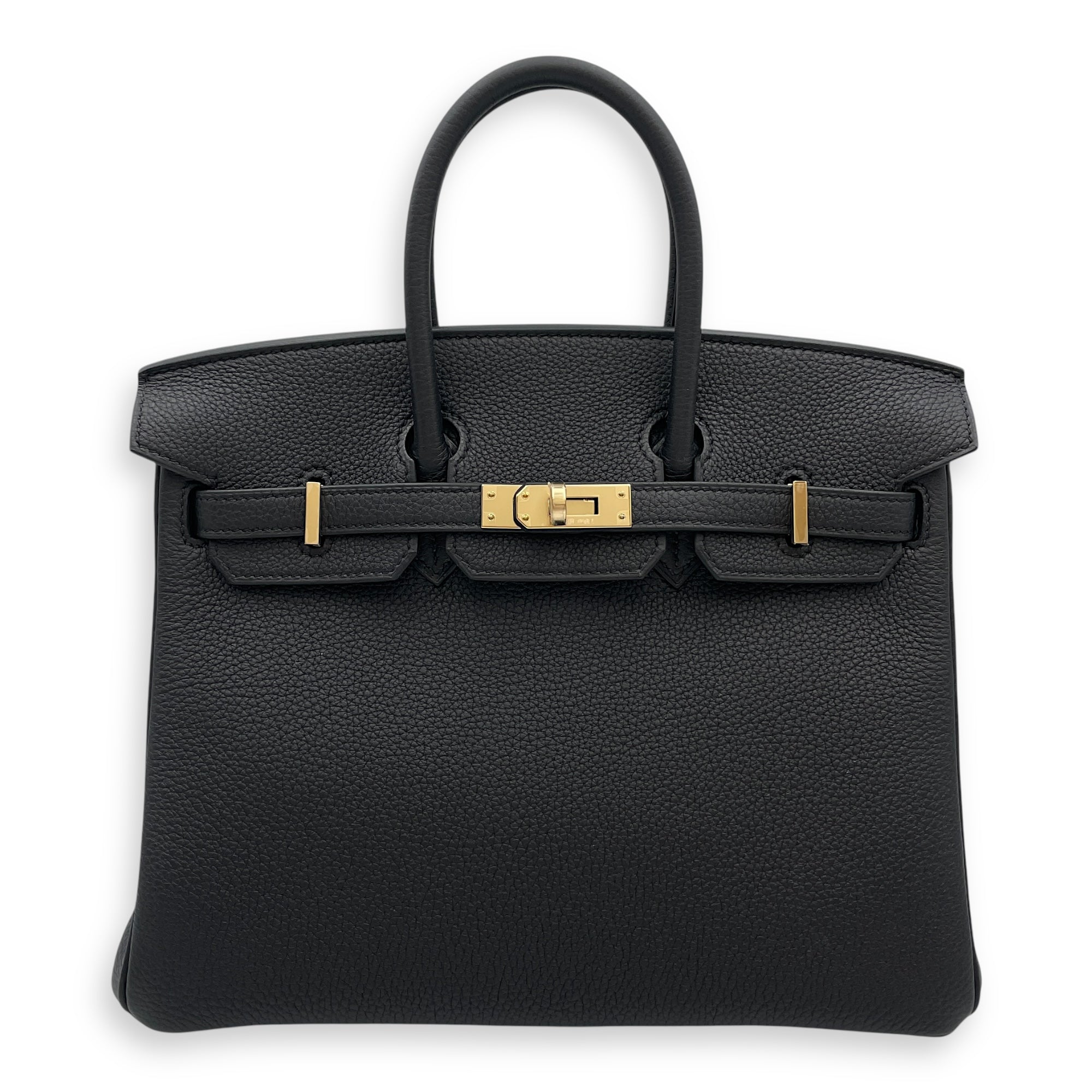 Birkin 25 Black in Togo, Permabrass hardware