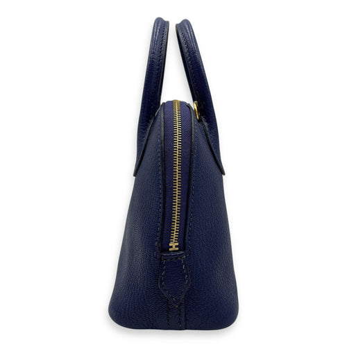 Bolide 1923 Mini Blue Encre in Chevre Mysore, Gold hardware
