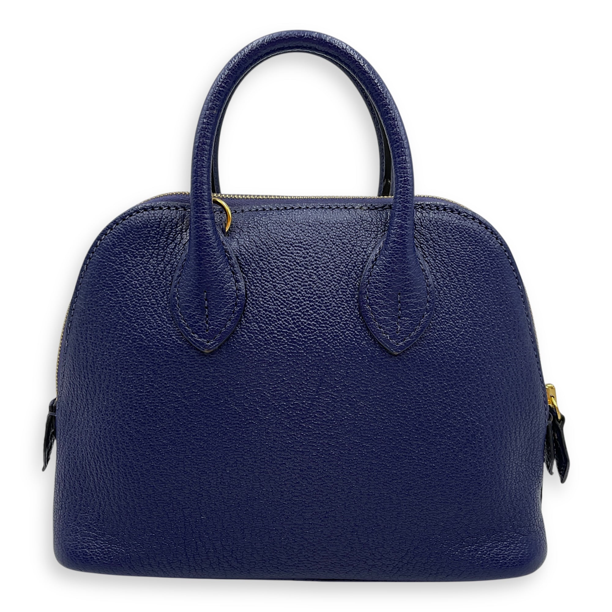 Bolide 1923 Mini Blue Encre in Chevre Mysore, Gold hardware