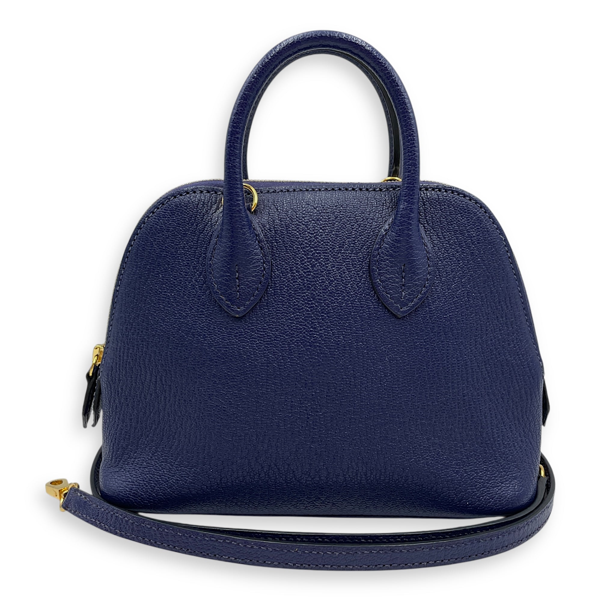 Bolide 1923 Mini Blue Encre in Chevre Mysore, Gold hardware