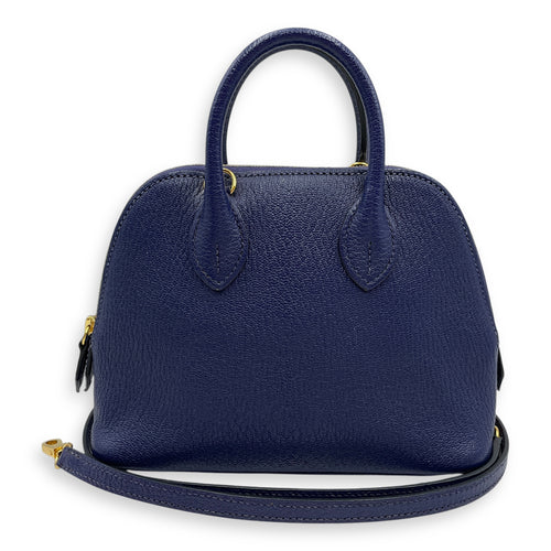 Bolide 1923 Mini Blue Encre in Chevre Mysore, Gold hardware