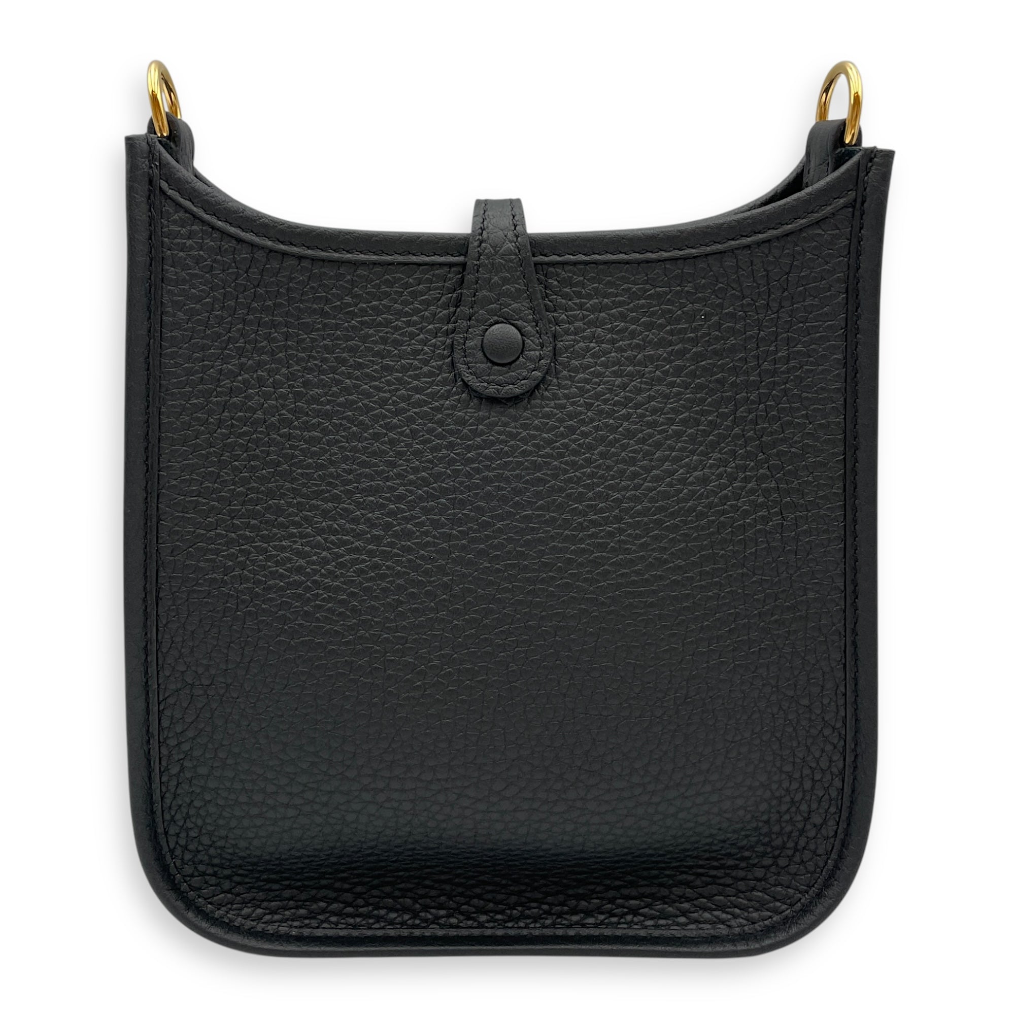 Evelyne Mini Black in Clemence, Gold hardware