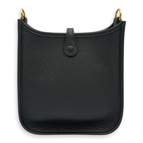 Evelyne Mini Black in Clemence, Gold hardware