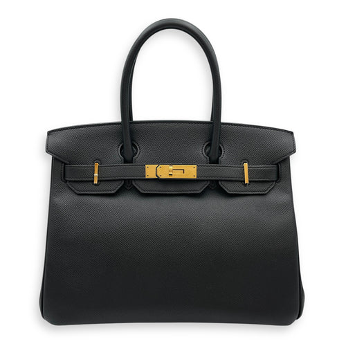 Birkin 30 Black in Epsom, Gold hardware
