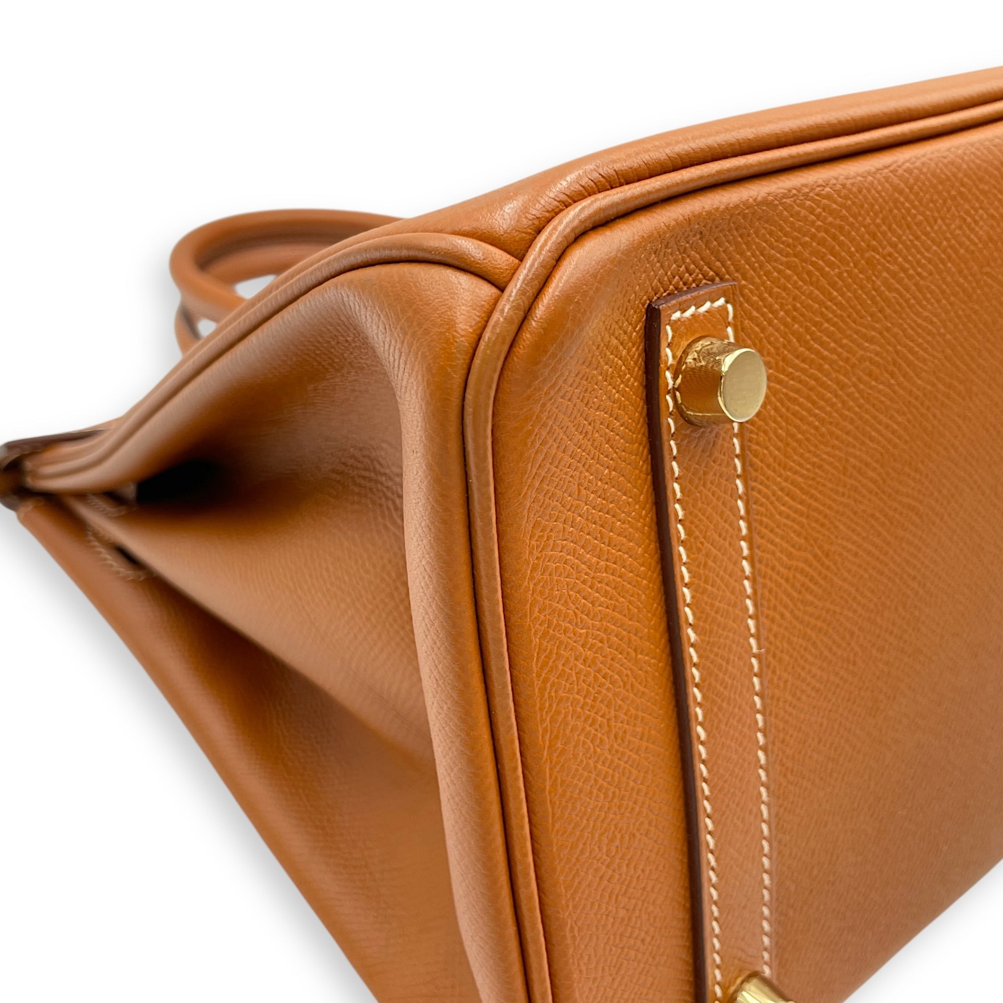Birkin 30 Gold in Epsom, Gold hardware