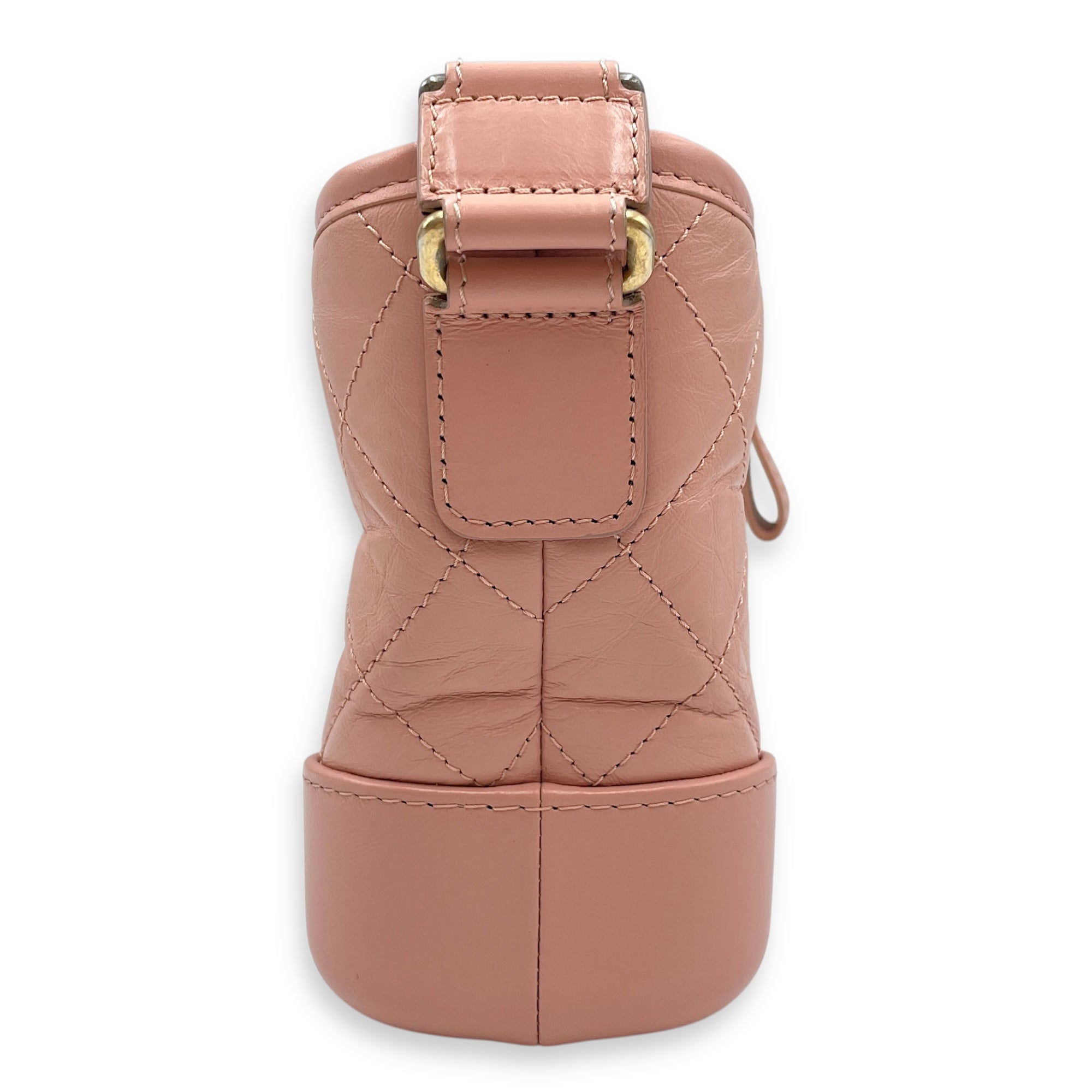 Gabrielle Small Pink Shoulder Bag in Calfskin, Tri tone hardware