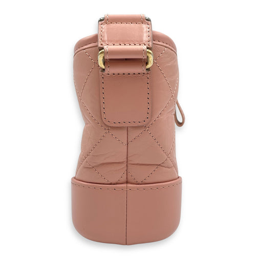 Gabrielle Small Pink Shoulder Bag in Calfskin, Tri tone hardware