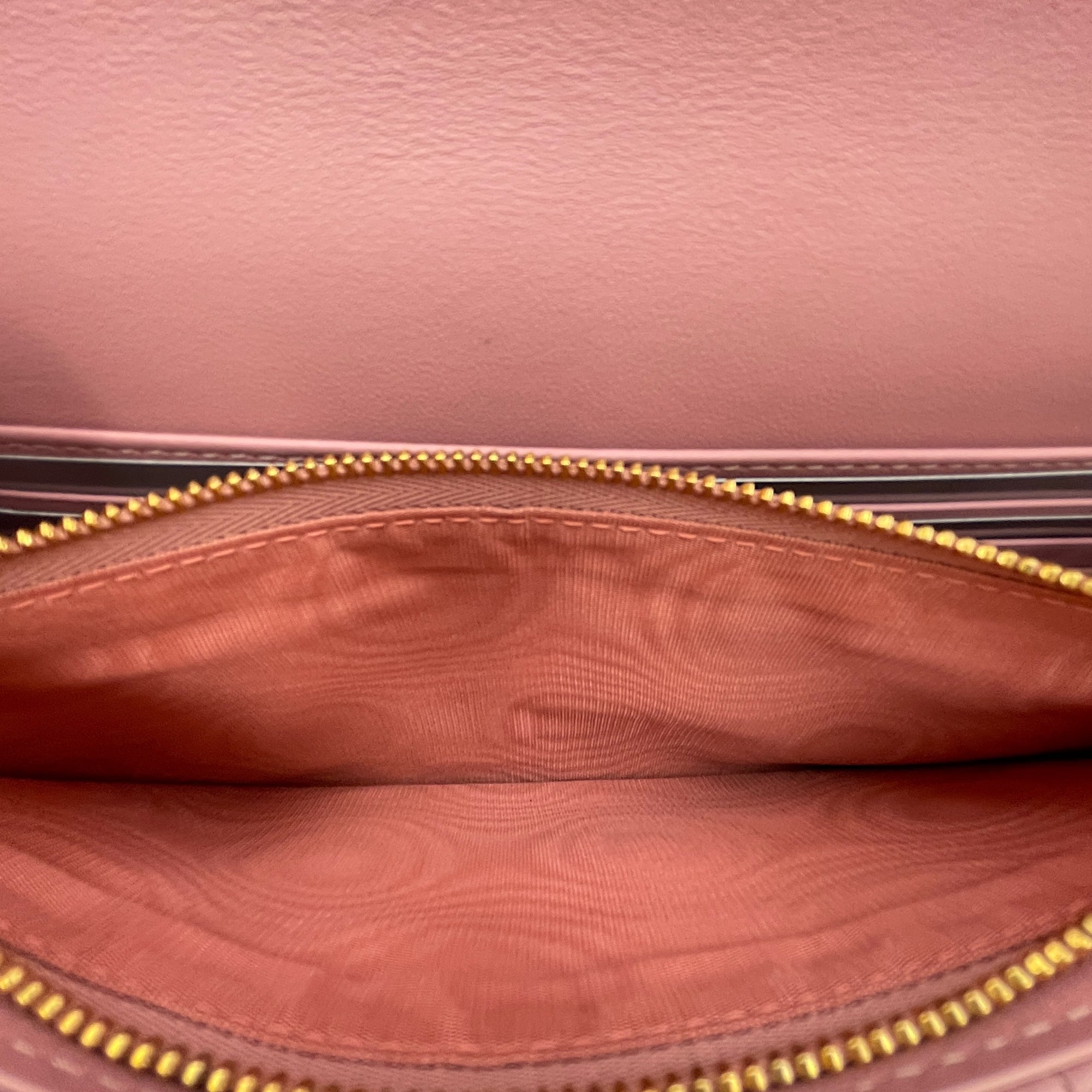 Caro Pink Wallet on Chain in Lambskin, Gold hardware
