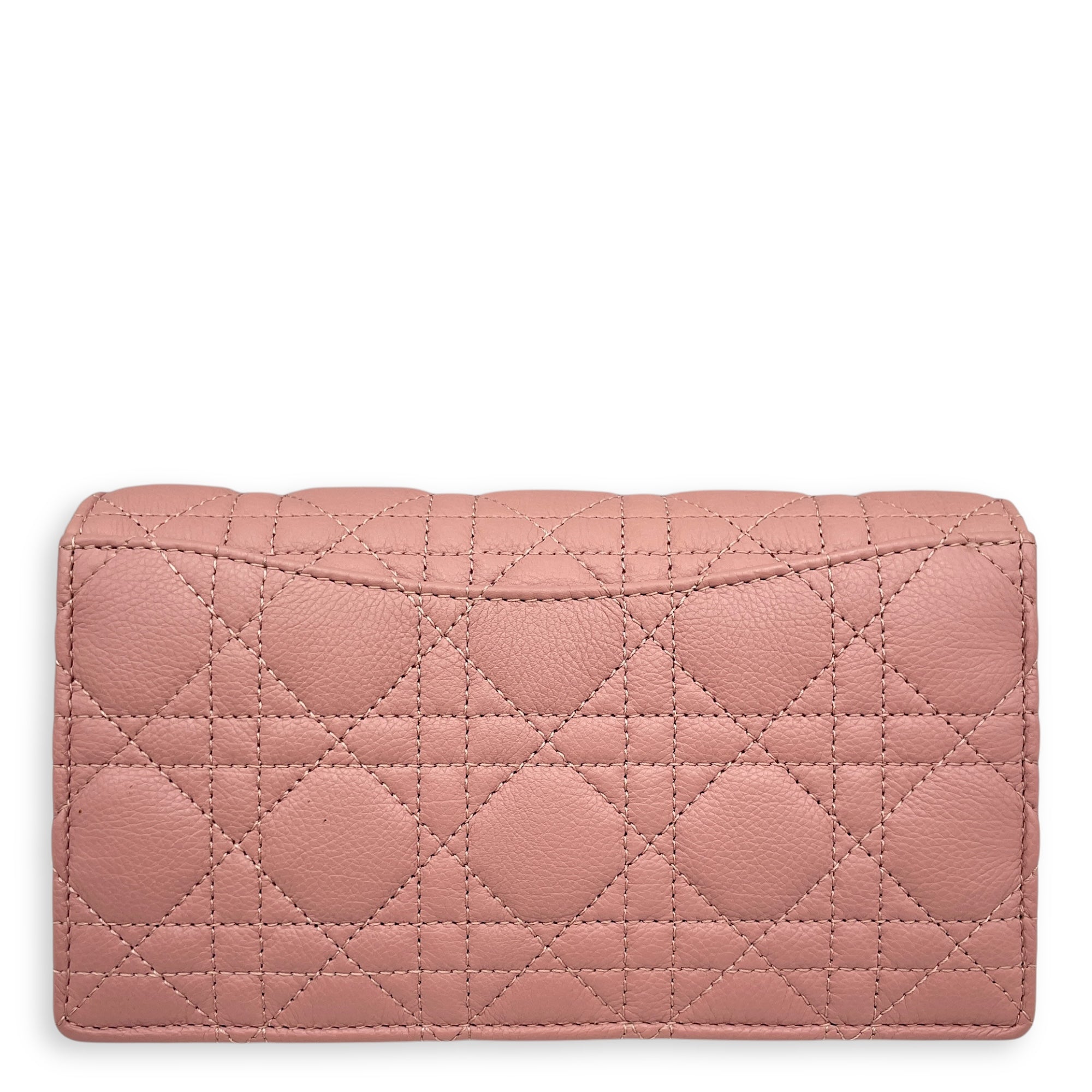 Caro Pink Wallet on Chain in Lambskin, Gold hardware