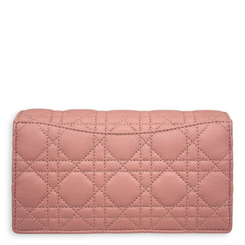 Caro Pink Wallet on Chain in Lambskin, Gold hardware