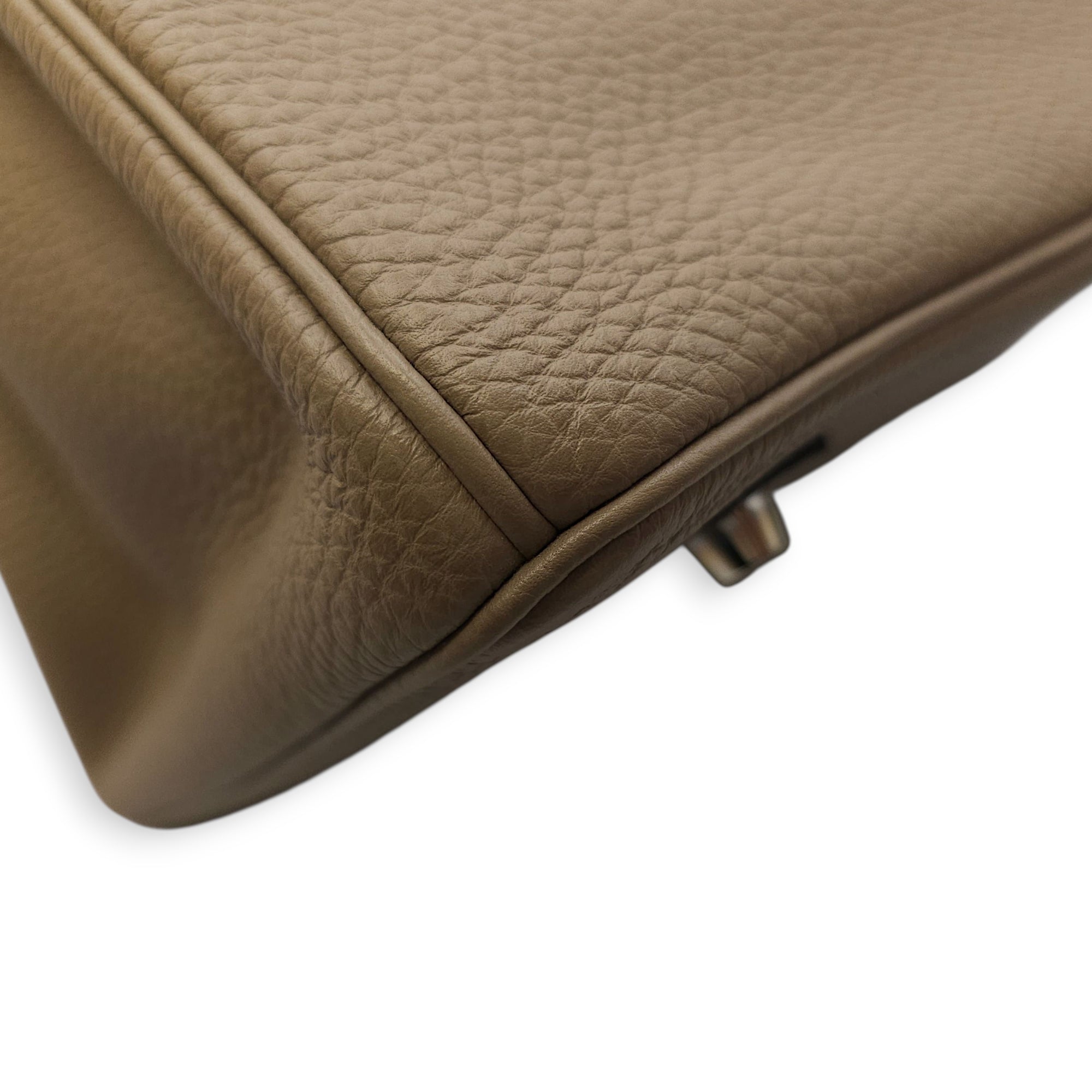 Birkin 35 Gris Tourterelle in Togo, Palladium hardware