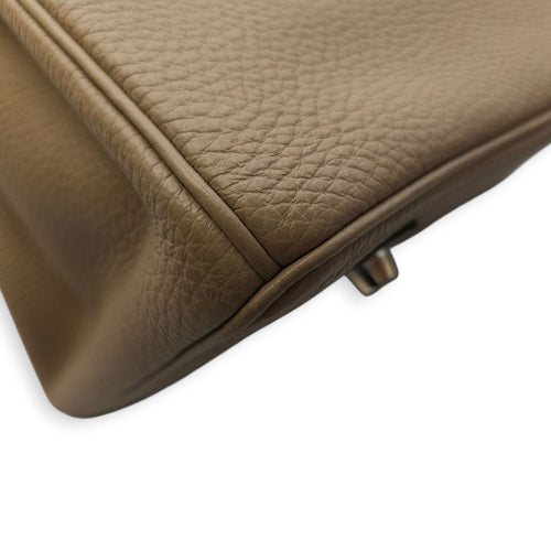 Birkin 35 Gris Tourterelle in Togo, Palladium hardware
