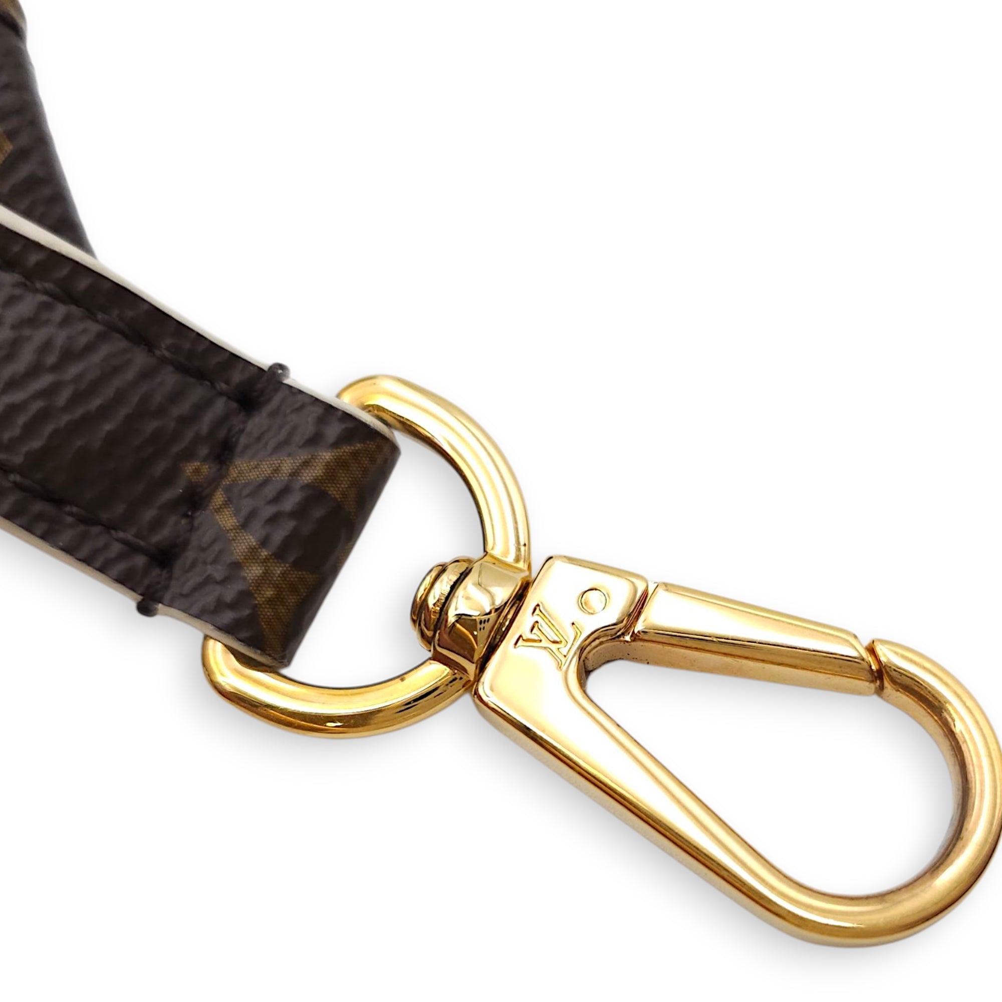 Monogram Brown/Pink Strap in Canvas, Gold hardware