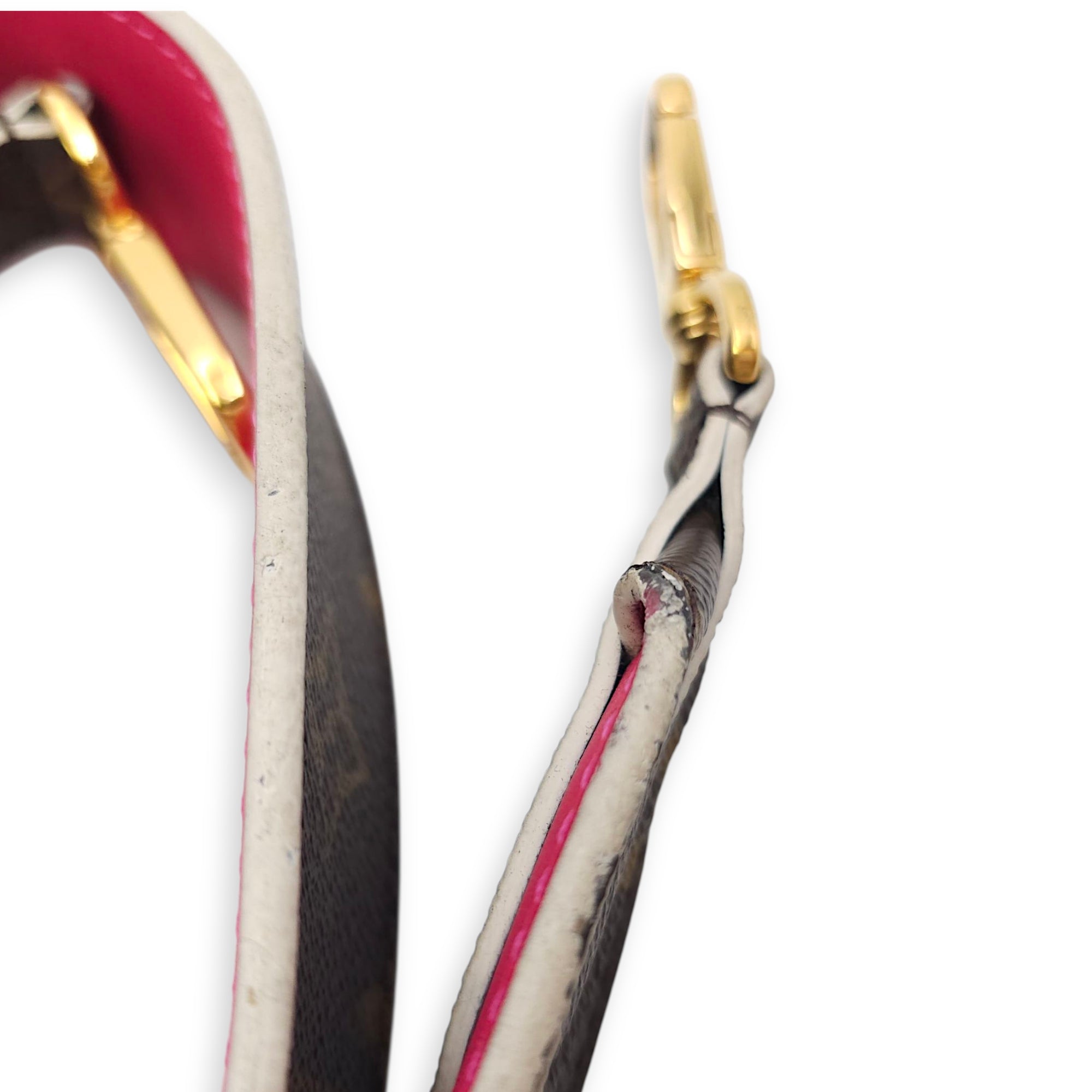 Monogram Brown/Pink Strap in Canvas, Gold hardware