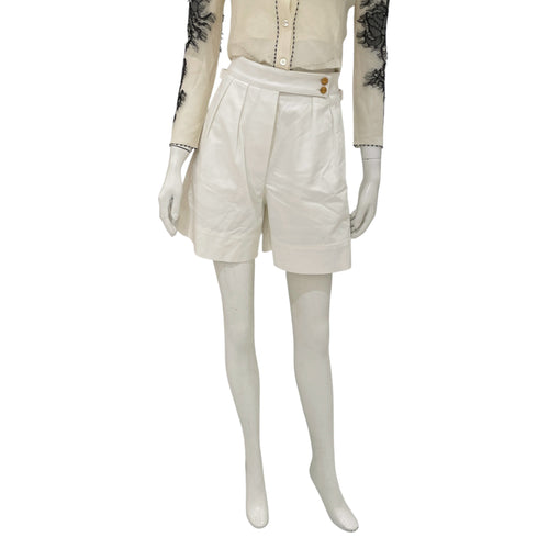 LV Bermudas 34 White Ready-To-Wear in Cotton, Gold hardware