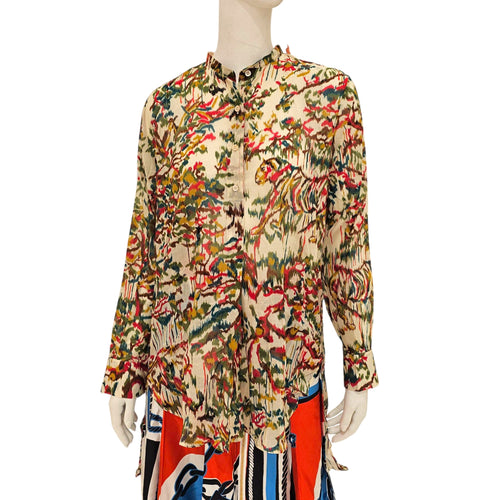 Long Shirt with Print 34 Multi-Colour Ready-To-Wear in Cotton
