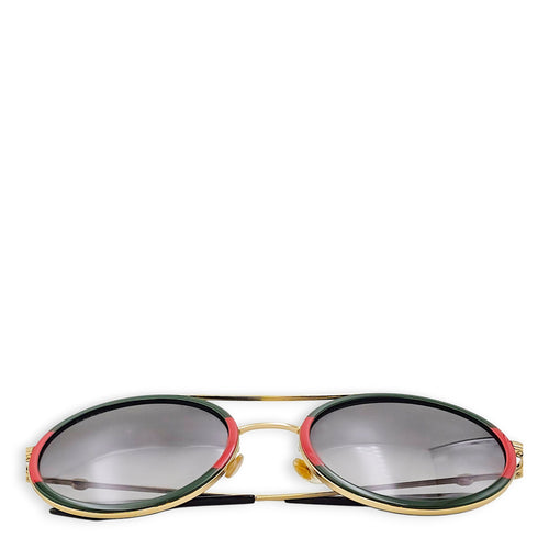 GG Green/Red Sunglasses, Gold hardware