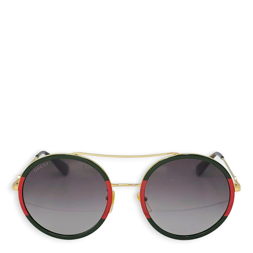 GG Green/Red Sunglasses, Gold hardware