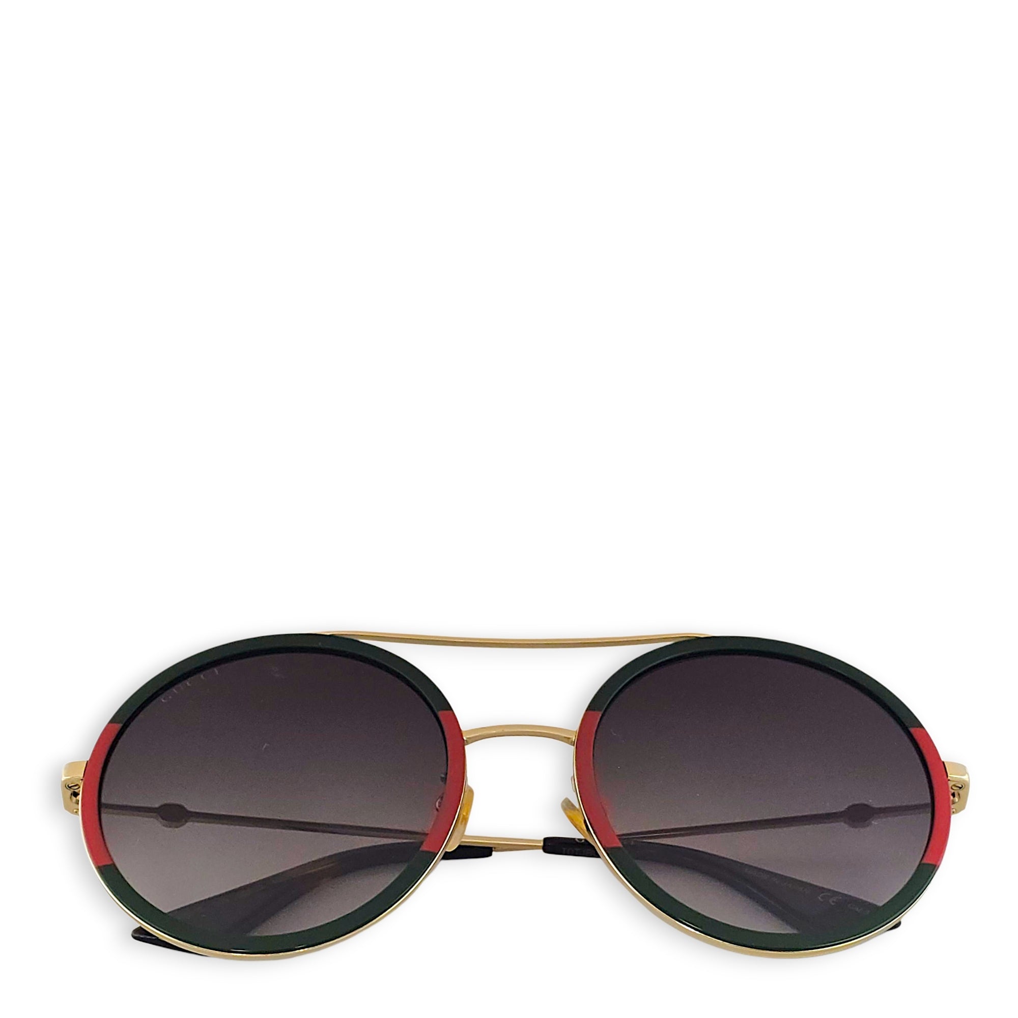 GG Green/Red Sunglasses, Gold hardware