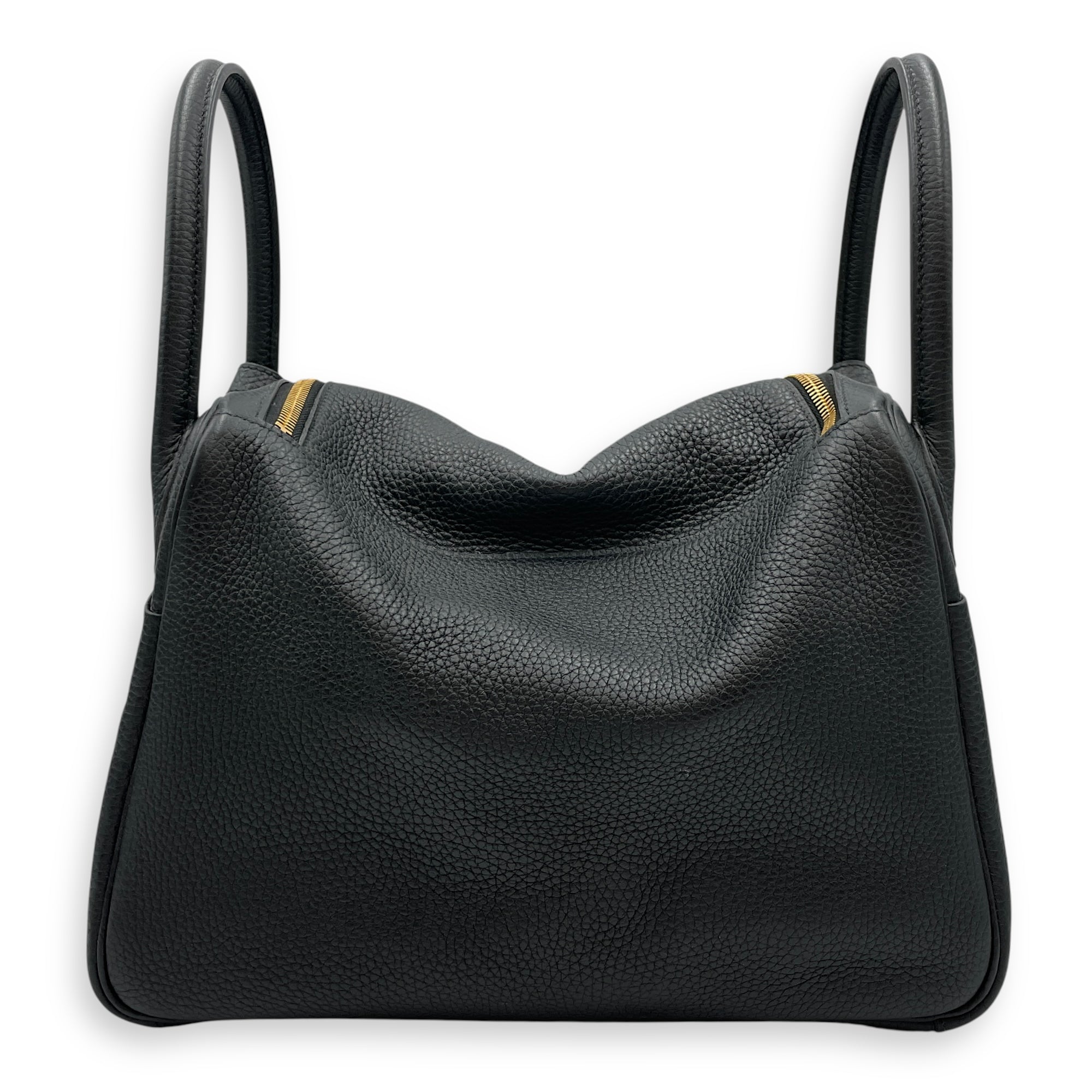 Lindy 30 Black in Clemence, Gold hardware