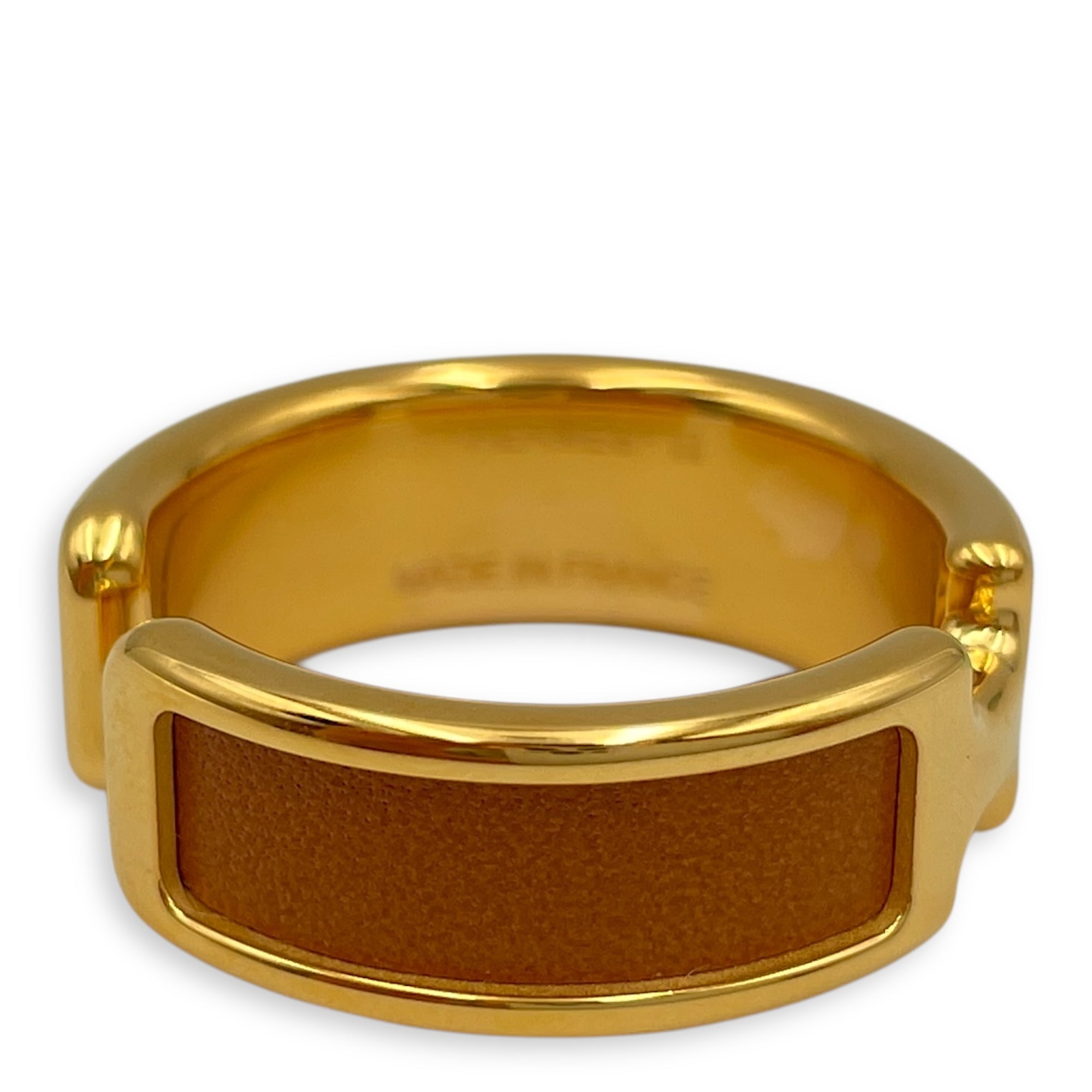 Olympe Large Model Naturel Ear Cuff in Box, Gold hardware