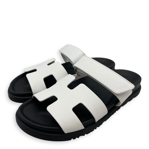 Chypre 37.5 White Sandals in Calfskin