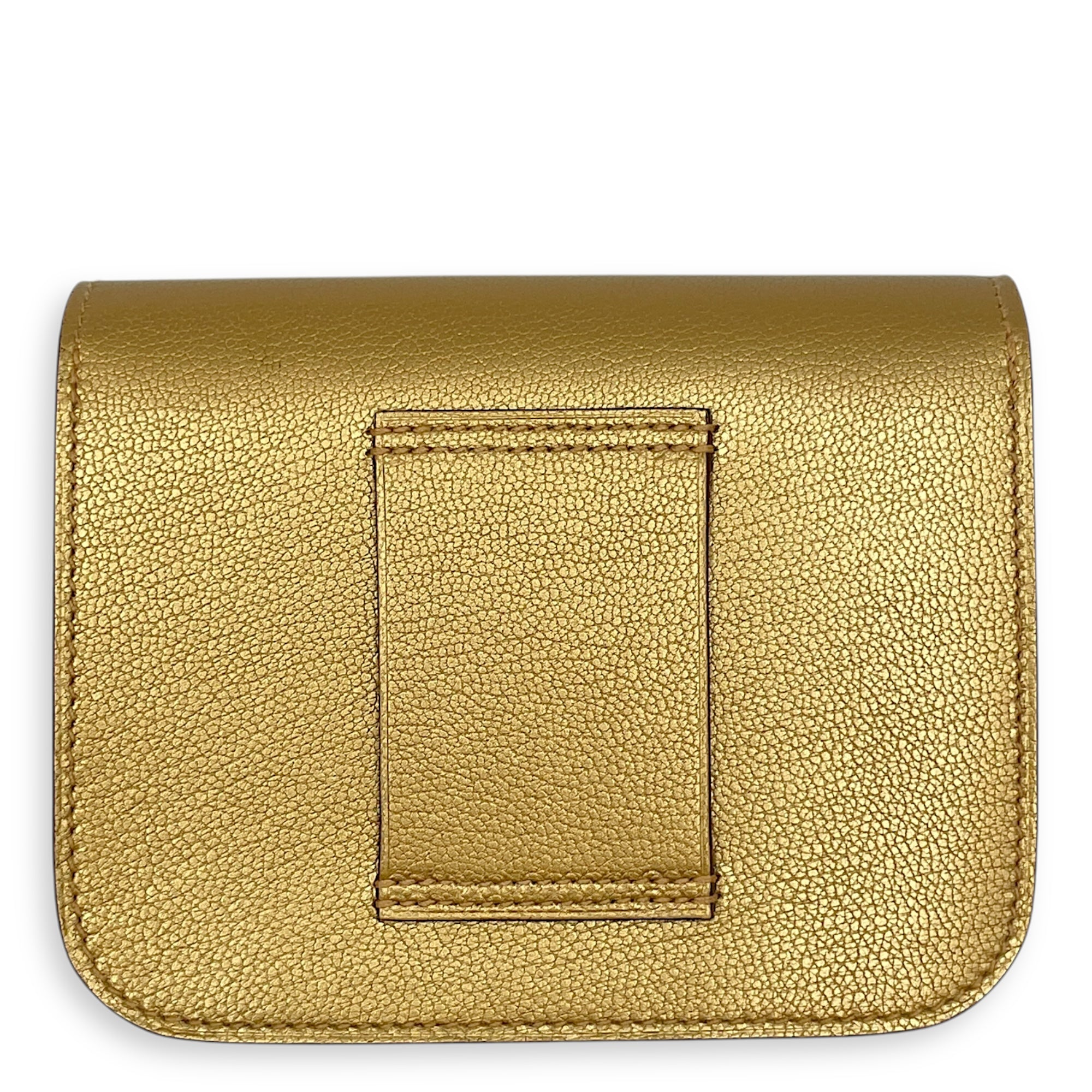 Constance Slim Dore Wallet in Chevre chamkilight, Permabrass hardware