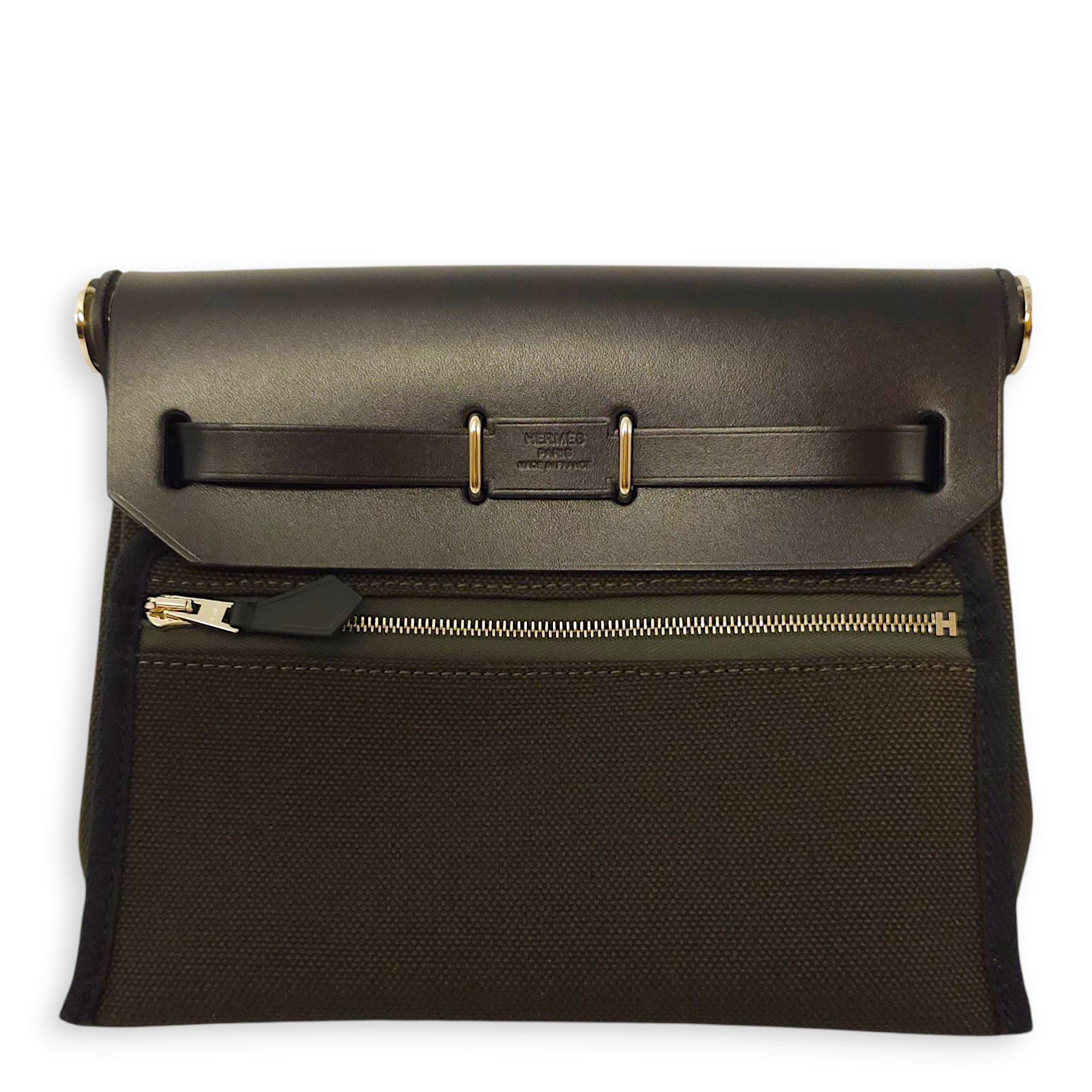 Herbag 20 Dark Bronze/Noir in Vache Hunter/Toile, Palladium hardware