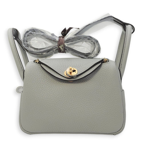 Lindy II Mini Blue Glacier in Clemence, Gold hardware