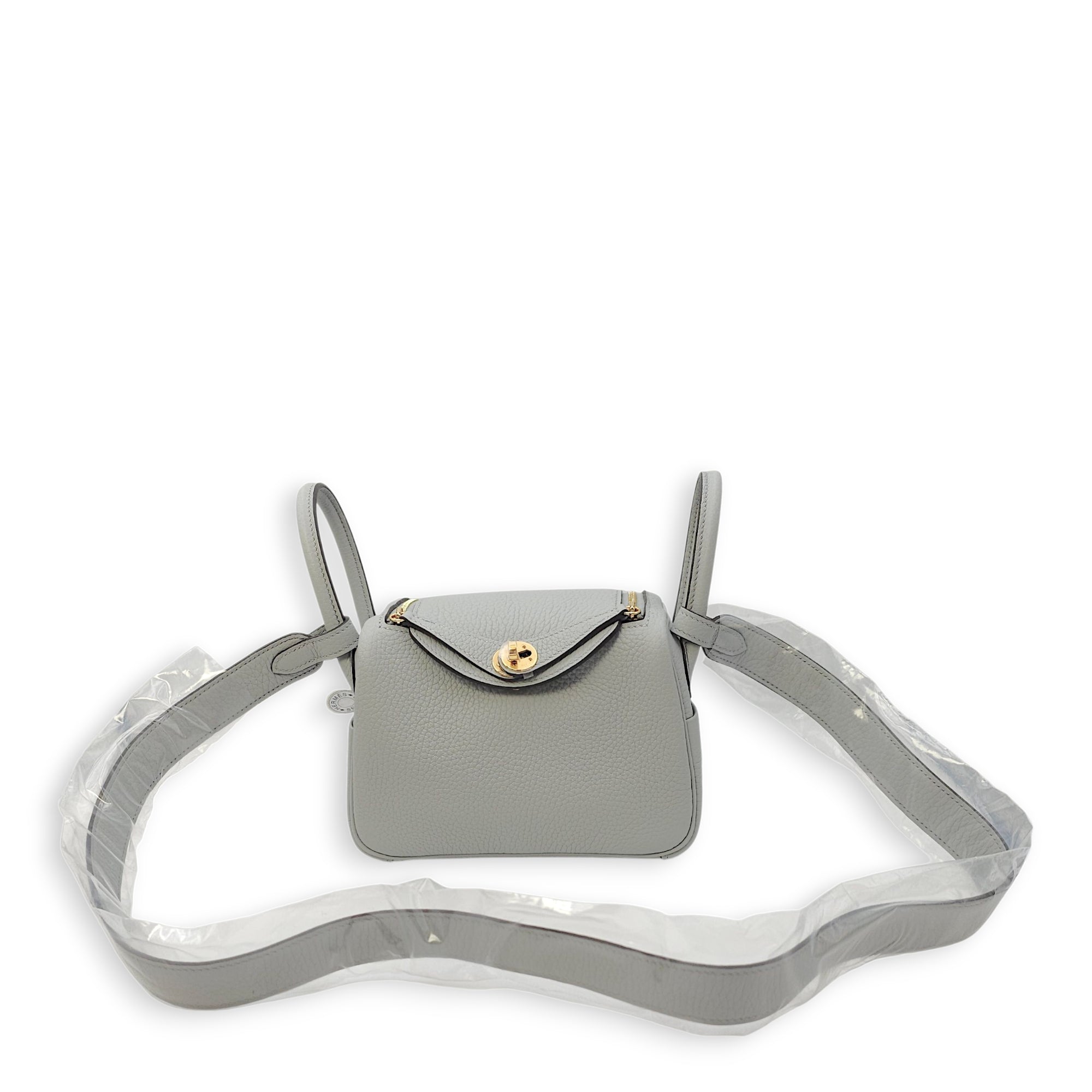 Lindy II Mini Blue Glacier in Clemence, Gold hardware