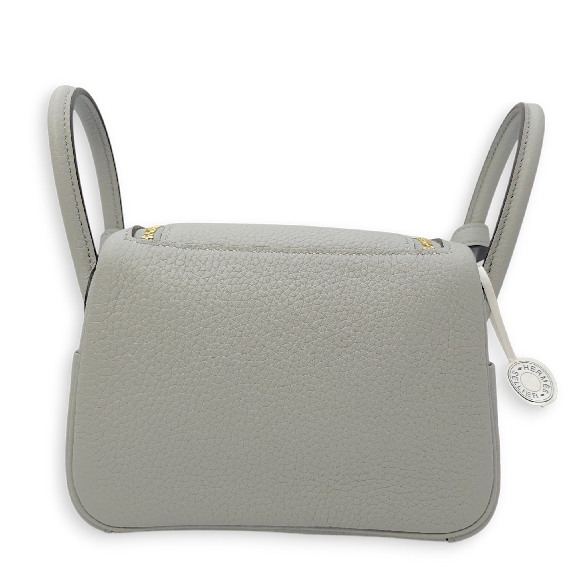 Lindy II Mini Blue Glacier in Clemence, Gold hardware