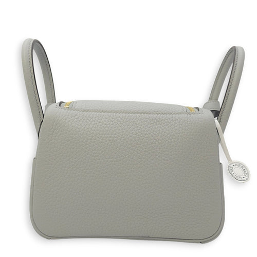 Lindy II Mini Blue Glacier in Clemence, Gold hardware