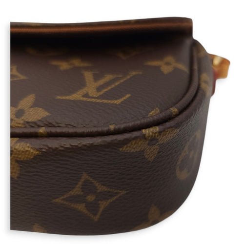Monogram Brown Wallet on Chain in Canvas, Gold hardware