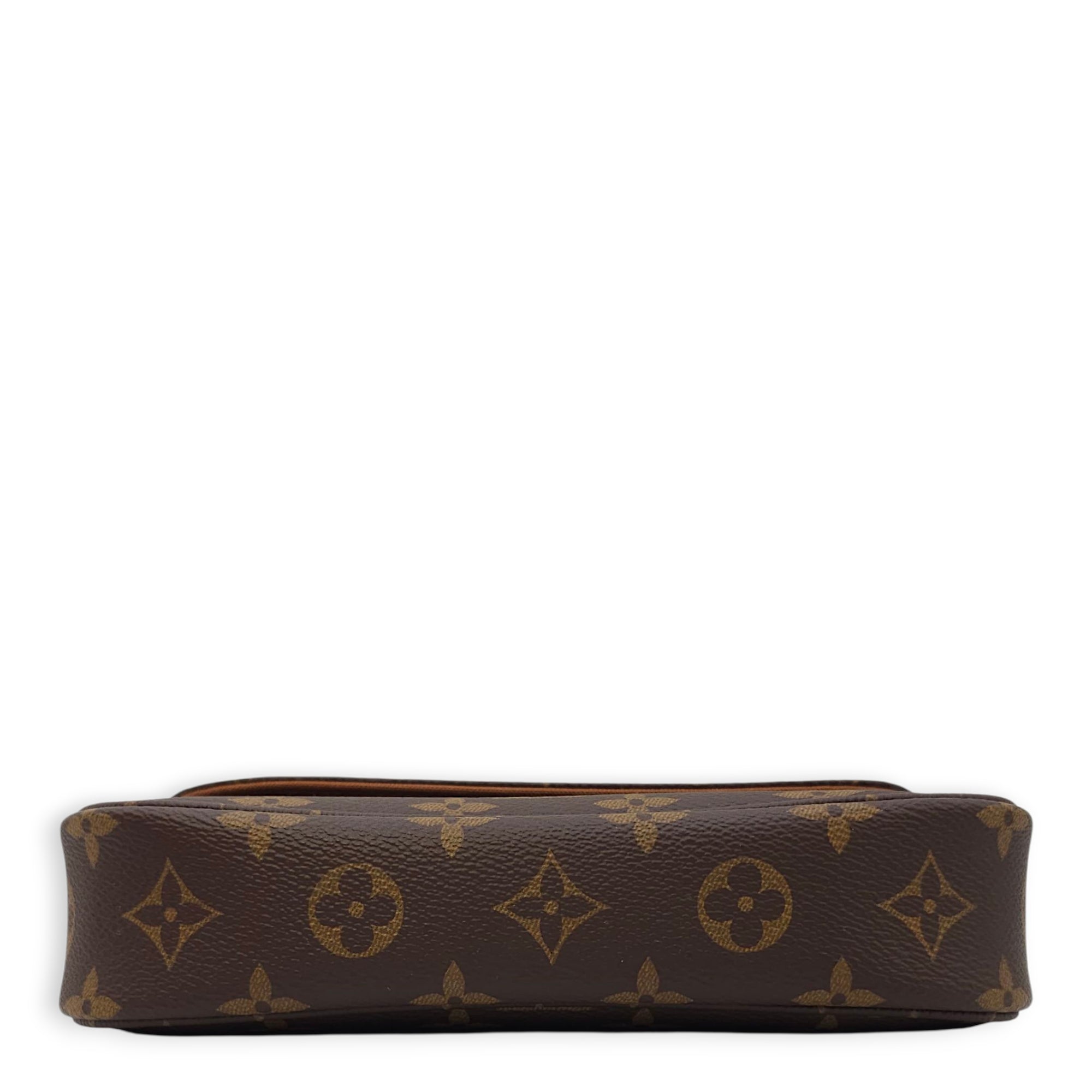 Monogram Brown Wallet on Chain in Canvas, Gold hardware