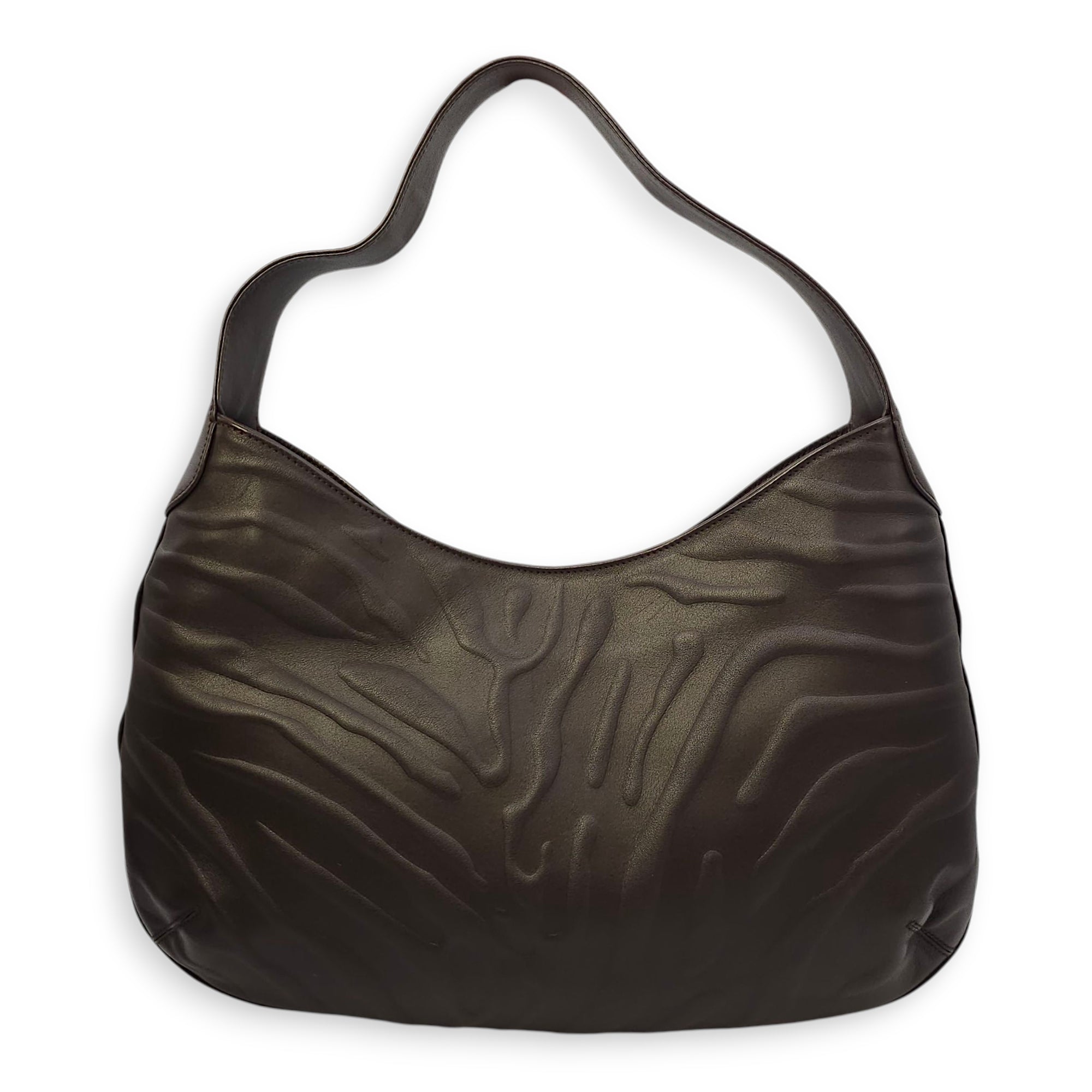 Panthere de Cartier Brown Shoulder Bag in Calfskin, Gold hardware