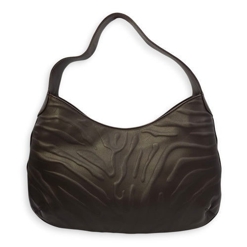 Panthere de Cartier Brown Shoulder Bag in Calfskin, Gold hardware
