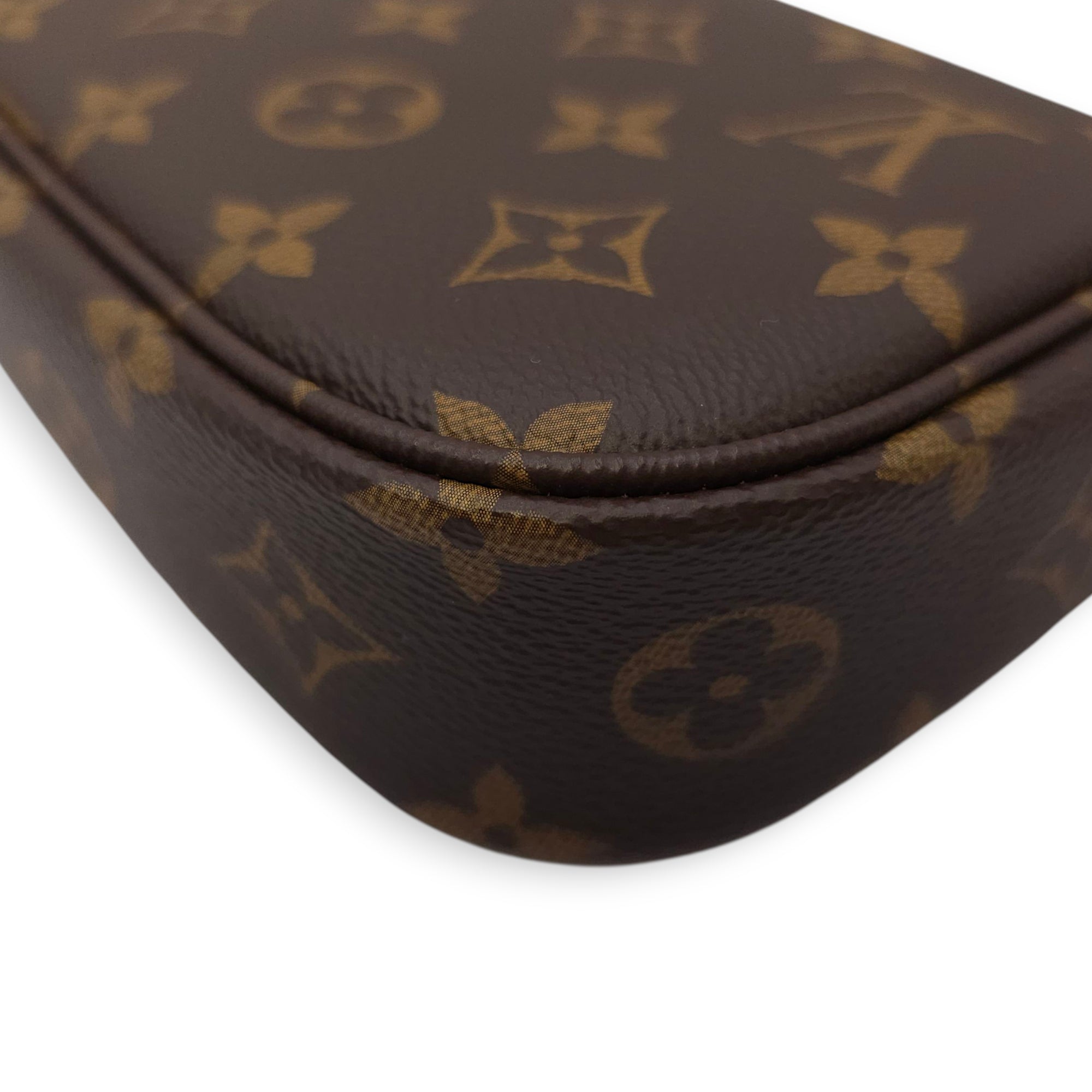 Monogram Brown Wallet on Chain in Canvas, Gold hardware