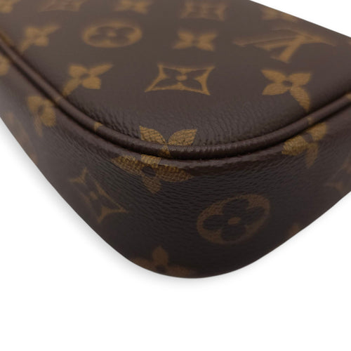 Monogram Brown Wallet on Chain in Canvas, Gold hardware