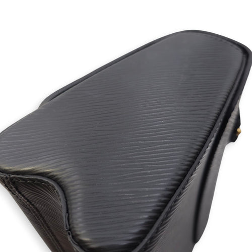 Owl Twist MM Black Crossbody Bag in Epi Leather, Gold hardware