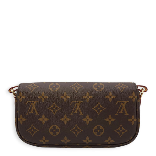 Monogram Brown Wallet on Chain in Canvas, Gold hardware