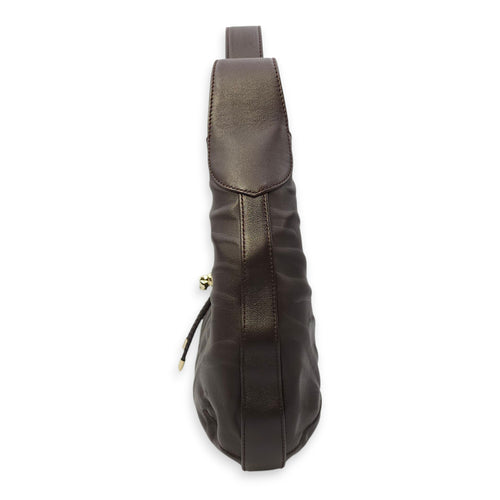 Panthere de Cartier Brown Shoulder Bag in Calfskin, Gold hardware