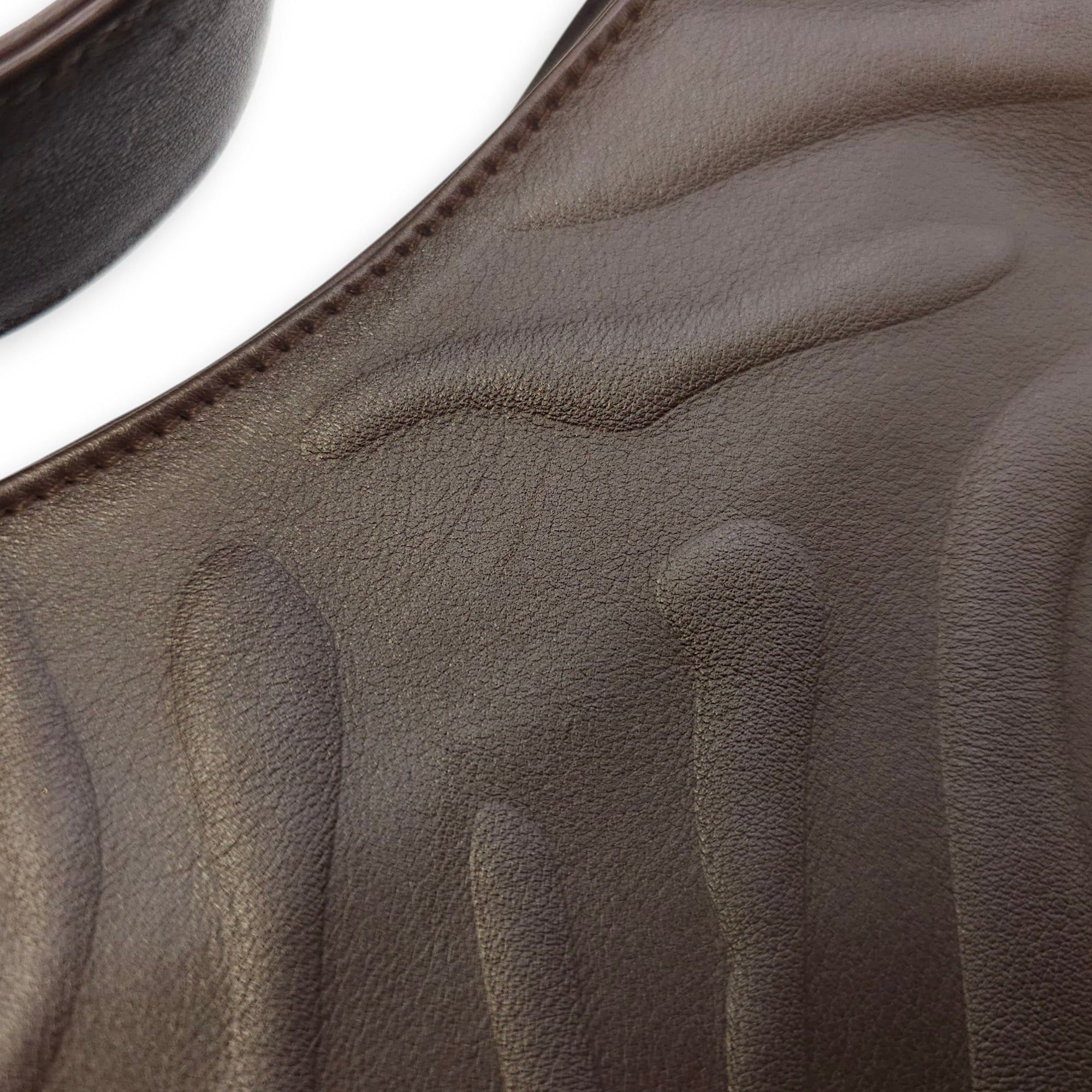 Panthere de Cartier Brown Shoulder Bag in Calfskin, Gold hardware