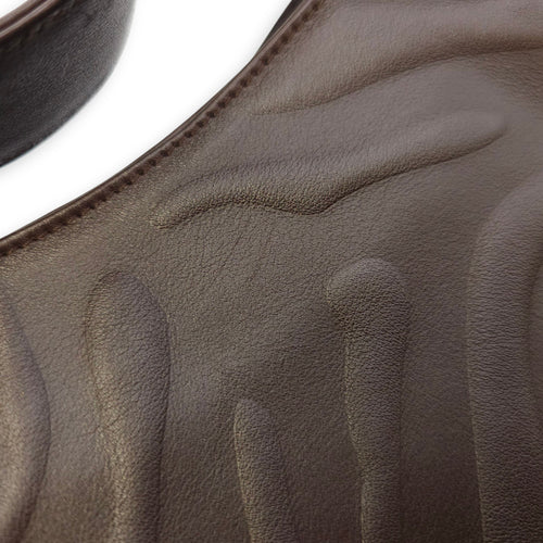 Panthere de Cartier Brown Shoulder Bag in Calfskin, Gold hardware