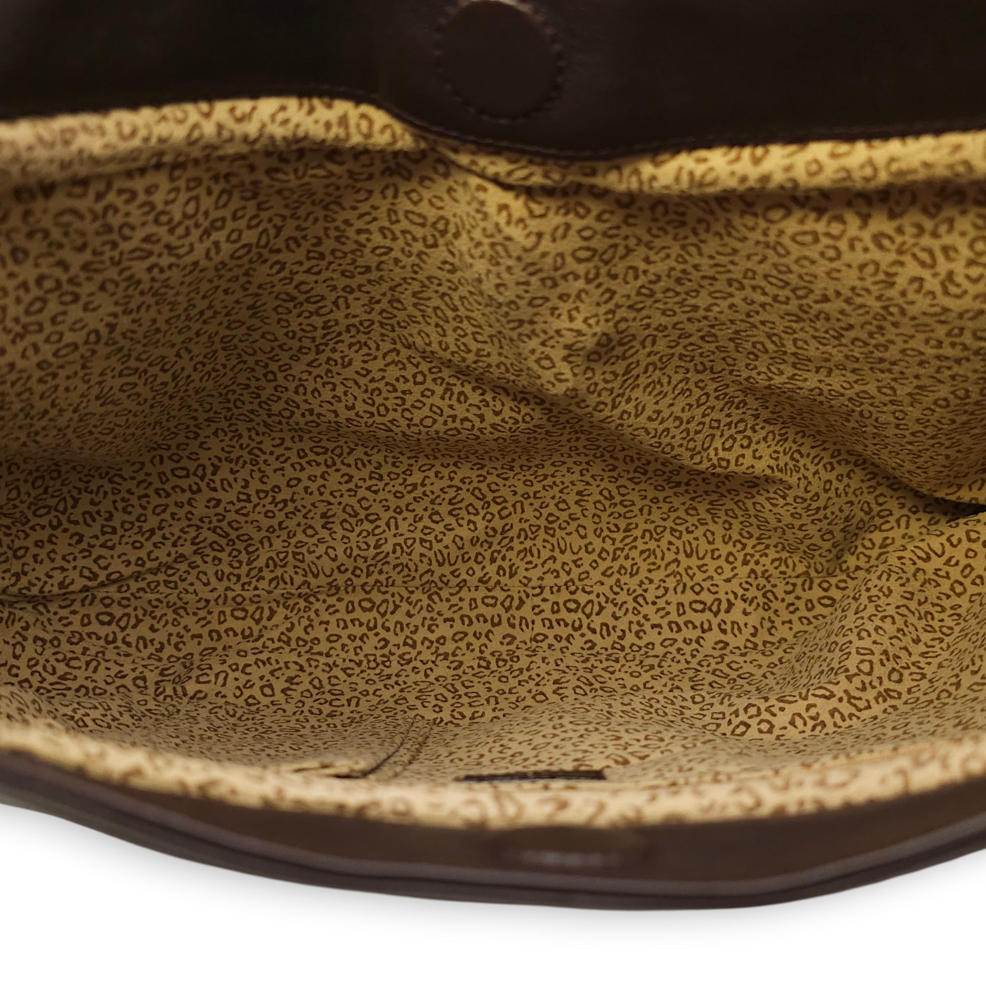 Panthere de Cartier Brown Shoulder Bag in Calfskin, Gold hardware