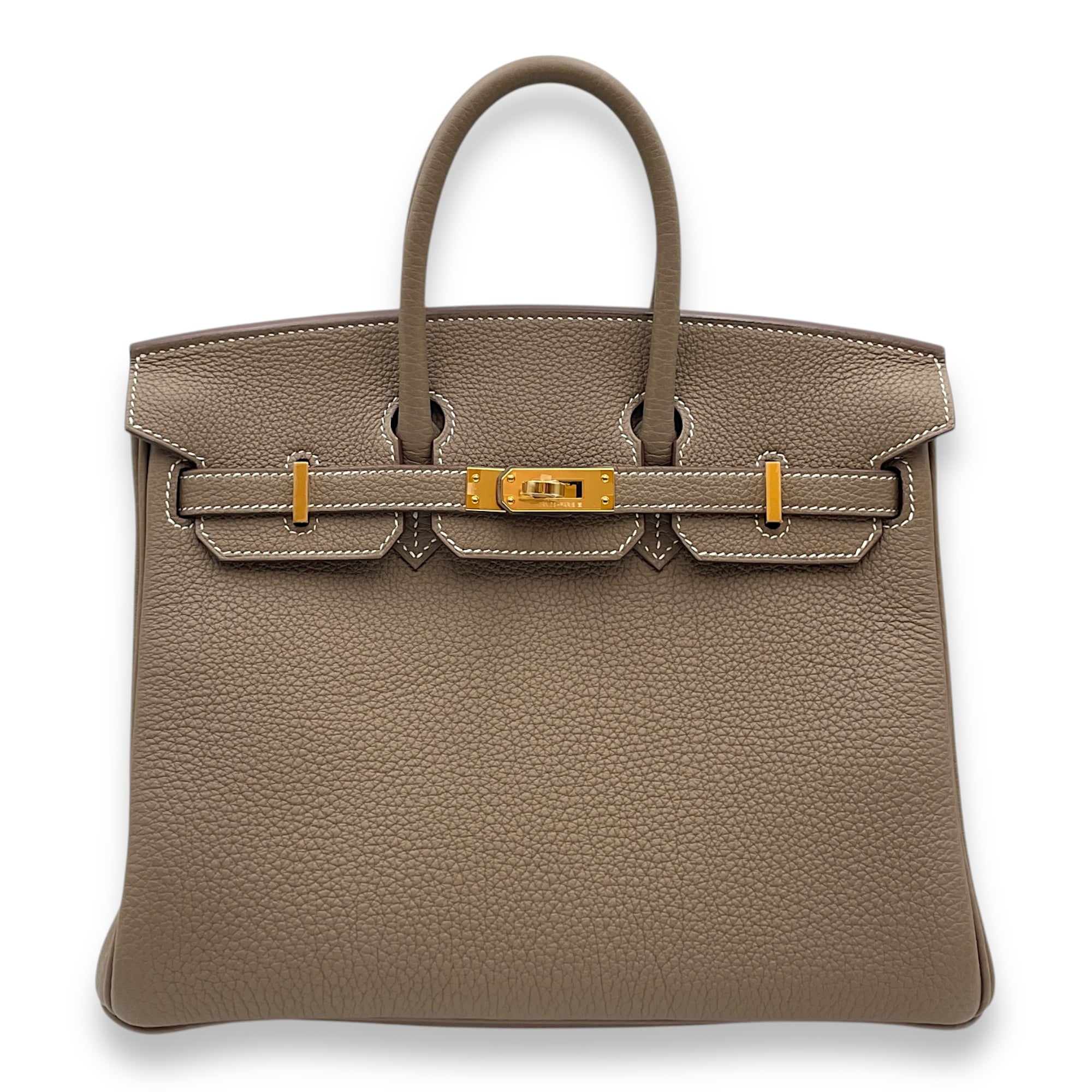 Birkin 25 Etoupe in Togo, Gold hardware