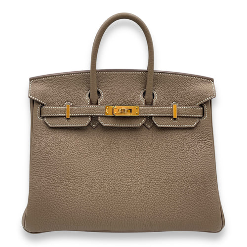 Birkin 25 Etoupe in Togo, Gold hardware