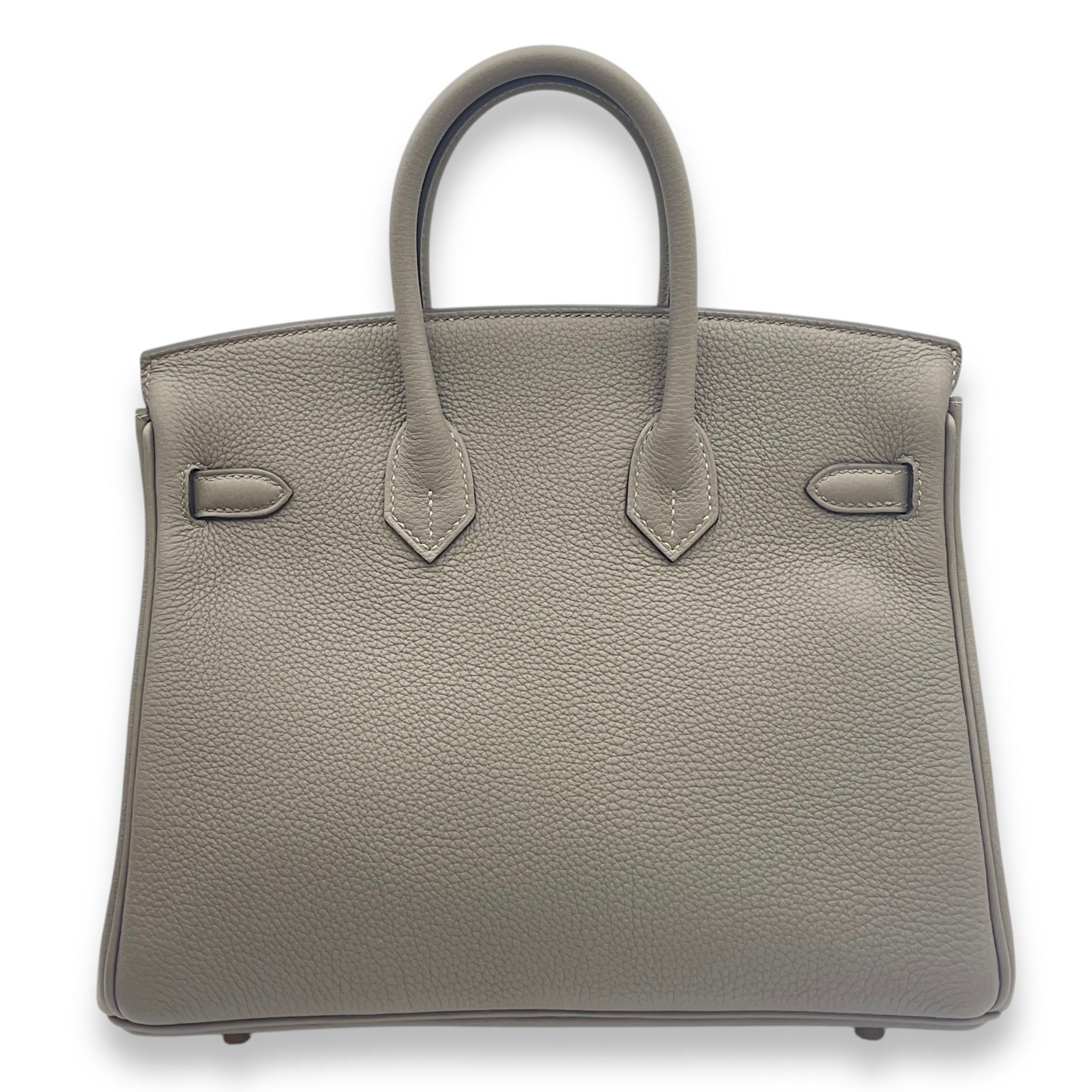 Birkin 25 Gris Meyer in Togo, Permabrass hardware